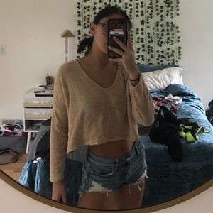 STORIA | CROPPED LONG SLEEVE SWEATER